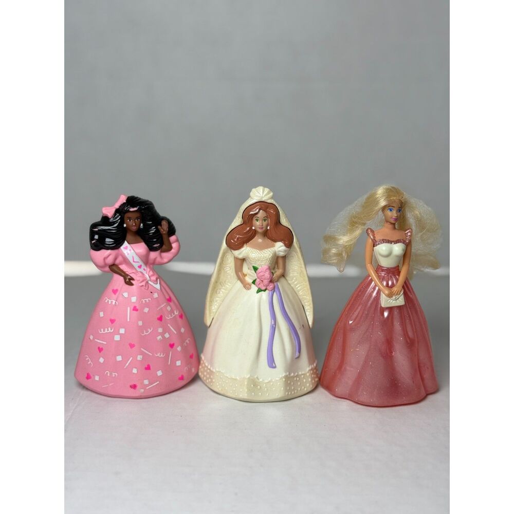Vintage McDonald's Happy Meal Barbie Figure Lot 1991 1992 Cake Toppers 90s Toy